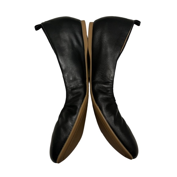 J. Crew Factory Black Leather Anya Ballet Flats, Sz 7 - Picture 8 of 13